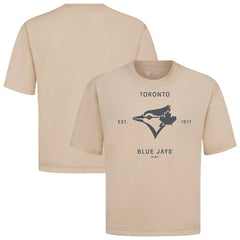Khaki Toronto Blue Jays Levelwear Crossway Oversized Luxe Signature Knit T-Shirt