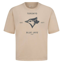 Khaki Toronto Blue Jays Levelwear Crossway Oversized Luxe Signature Knit T-Shirt