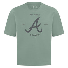 Green Atlanta Braves Levelwear Crossway Oversized Luxe Signature Knit T-Shirt