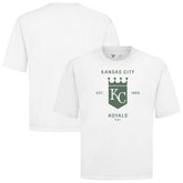 White Kansas City Royals Levelwear Crossway Oversized Luxe Signature Knit T-Shirt