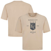 Khaki Kansas City Royals Levelwear Crossway Oversized Luxe Signature Knit T-Shirt