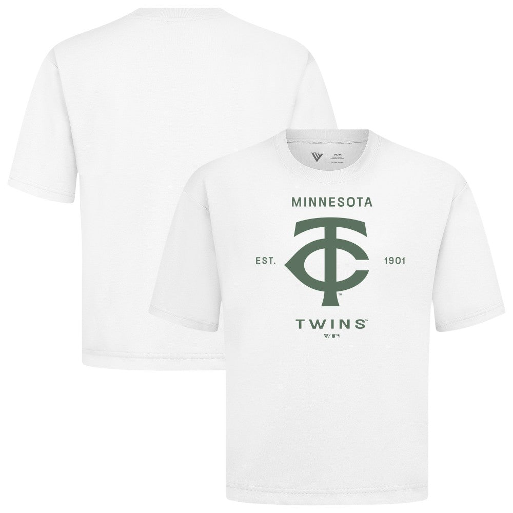 White Minnesota Twins Levelwear Crossway Oversized Luxe Signature Knit T-Shirt