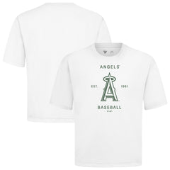 White Los Angeles Angels Levelwear Crossway Oversized Luxe Signature Knit T-Shirt
