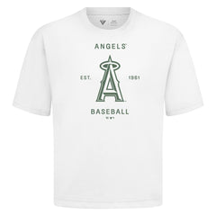 White Los Angeles Angels Levelwear Crossway Oversized Luxe Signature Knit T-Shirt
