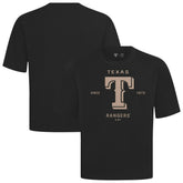 Black Texas Rangers Levelwear Crossway Oversized Luxe Signature Knit T-Shirt
