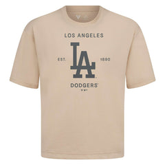 Khaki Los Angeles Dodgers Levelwear Crossway Oversized Luxe Signature Knit T-Shirt