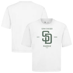 White San Diego Padres Levelwear Crossway Oversized Luxe Signature Knit T-Shirt