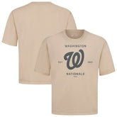 Khaki Washington Nationals Levelwear Crossway Oversized Luxe Signature Knit T-Shirt