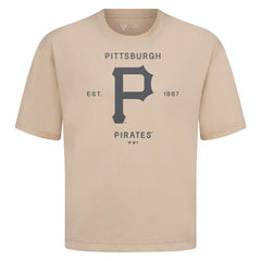 Khaki Pittsburgh Pirates Levelwear Crossway Oversized Luxe Signature Knit T-Shirt