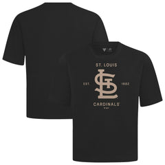 Black St. Louis Cardinals Levelwear Crossway Oversized Luxe Signature Knit T-Shirt