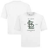 White St. Louis Cardinals Levelwear Crossway Oversized Luxe Signature Knit T-Shirt