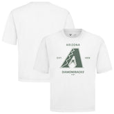 White Arizona Diamondbacks Levelwear Crossway Oversized Luxe Signature Knit T-Shirt