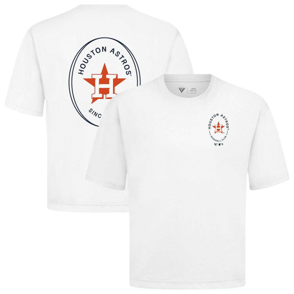 White Houston Astros Levelwear Signet Oversized Luxe Signature Knit T-Shirt