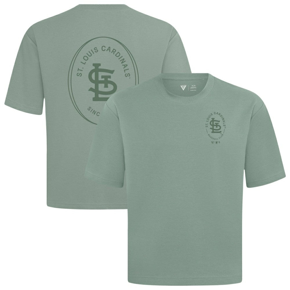 Green St. Louis Cardinals Levelwear Signet Oversized Luxe Signature Knit T-Shirt