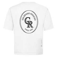 White Colorado Rockies Levelwear Signet Oversized Luxe Signature Knit T-Shirt