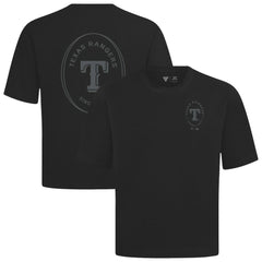 Black Texas Rangers Levelwear Signet Oversized Luxe Signature Knit T-Shirt