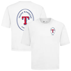 White Texas Rangers Levelwear Signet Oversized Luxe Signature Knit T-Shirt