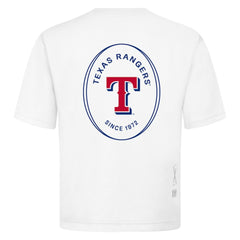 White Texas Rangers Levelwear Signet Oversized Luxe Signature Knit T-Shirt