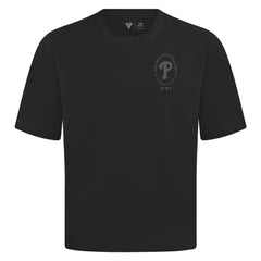 Black Philadelphia Phillies Levelwear Signet Oversized Luxe Signature Knit T-Shirt