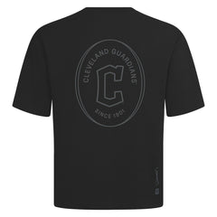Black Cleveland Guardians Levelwear Signet Oversized Luxe Signature Knit T-Shirt