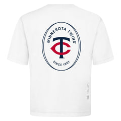 White Minnesota Twins Levelwear Register Oversized Luxe Signature Knit T-Shirt