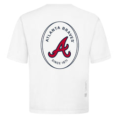 White Atlanta Braves Levelwear Register Oversized Luxe Signature Knit T-Shirt