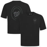 Black Washington Nationals Levelwear Register Oversized Luxe Signature Knit T-Shirt