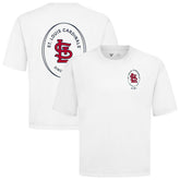 White St. Louis Cardinals Levelwear Register Oversized Luxe Signature Knit T-Shirt
