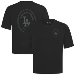 Black Los Angeles Dodgers Levelwear Register Oversized Luxe Signature Knit T-Shirt