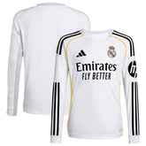 Real Madrid Youth 2025/26 Home Replica Long Sleeve Jersey