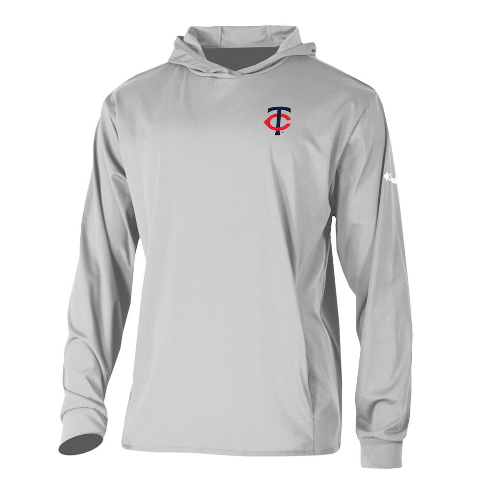 Gray Minnesota Twins Columbia Long Drive Pullover Hoodie