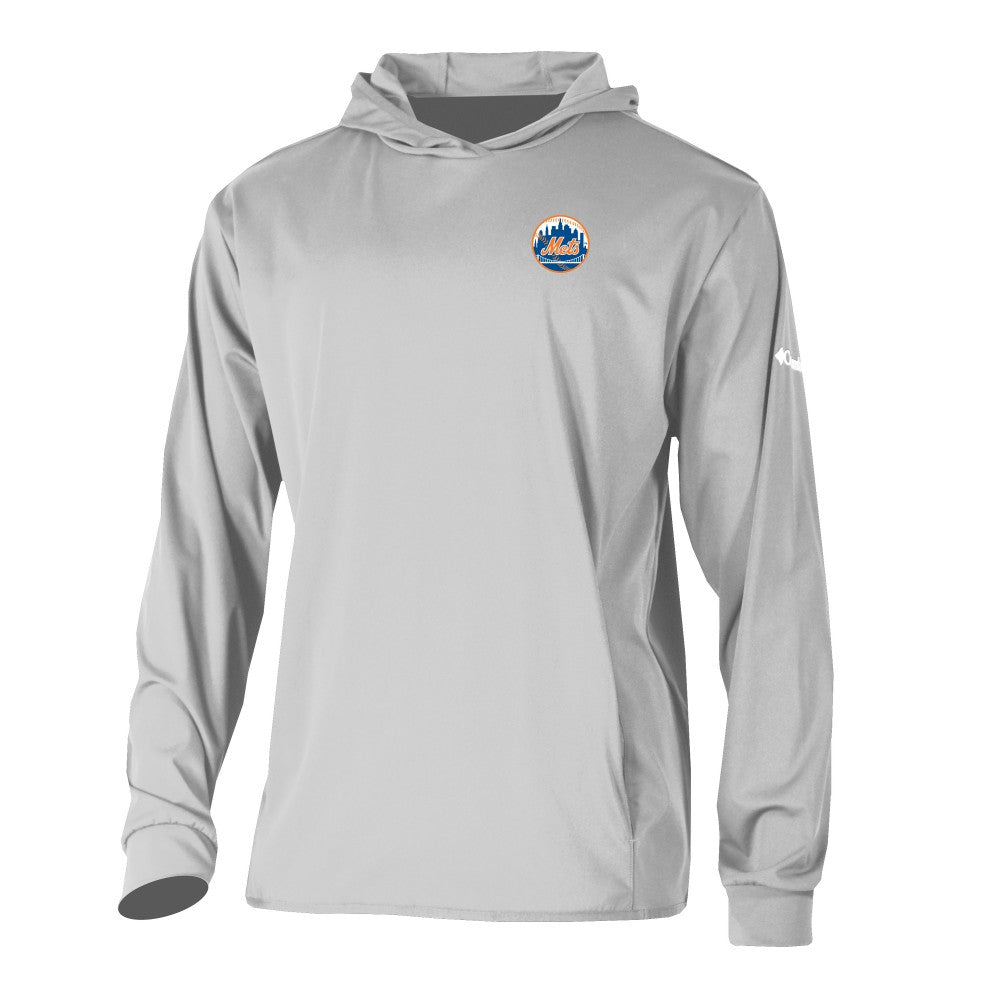 Gray New York Mets Columbia Long Drive Pullover Hoodie
