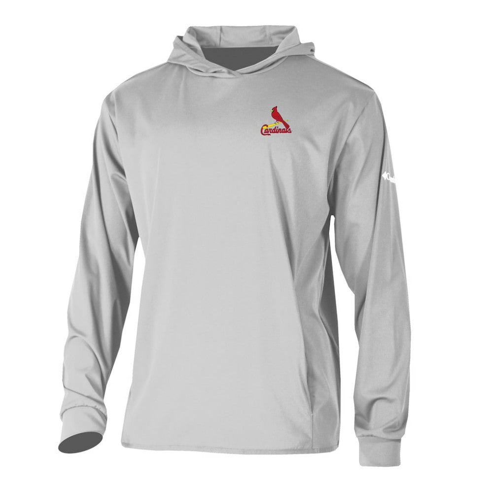 Gray St. Louis Cardinals Columbia Long Drive Pullover Hoodie