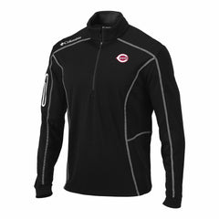 Black Cincinnati Reds Columbia Omni-Wick Shotgun Quarter-Zip Pullover