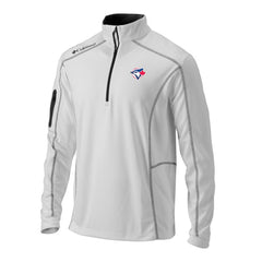 White Toronto Blue Jays Columbia Omni-Wick Shotgun Quarter-Zip Pullover