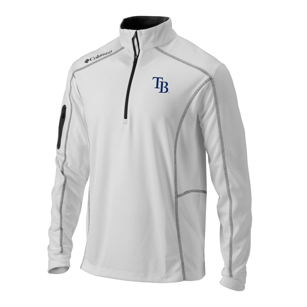 White Tampa Bay Rays Columbia Omni-Wick Shotgun Quarter-Zip Pullover