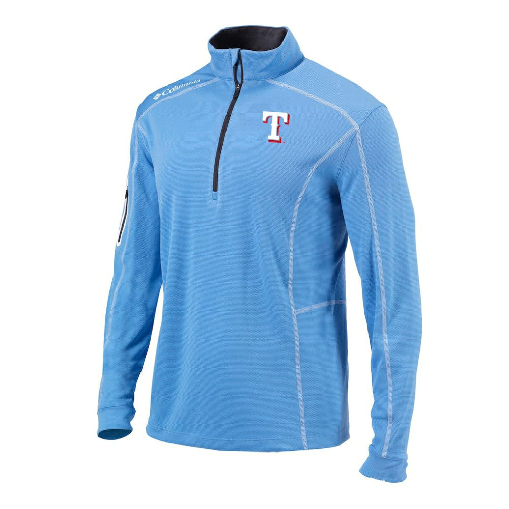 Light Blue Texas Rangers Columbia Omni-Wick Shotgun Quarter-Zip Pullover