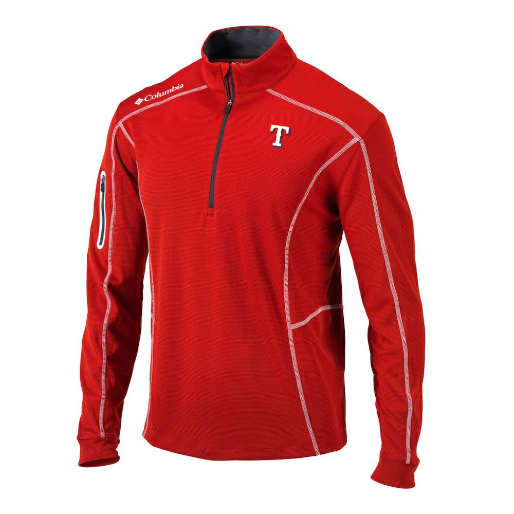 Red Texas Rangers Columbia Omni-Wick Shotgun Quarter-Zip Pullover