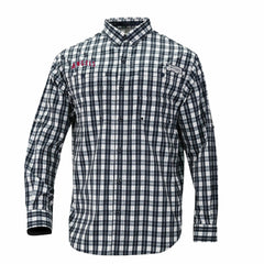 Navy Los Angeles Angels Columbia Super Tamiami Omni-Shade Long Sleeve Button-Down Shirt