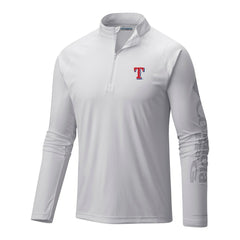 White Texas Rangers Columbia Terminal Tackle Omni-Wick Raglan Quarter-Zip Pullover