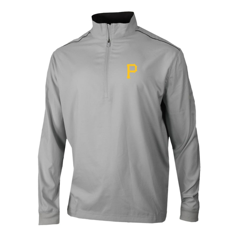 Gray Pittsburgh Pirates Columbia Omni-Wick Bogey's Paradise Quarter-Zip Pullover