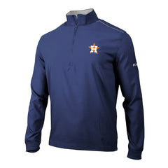 Navy Houston Astros Columbia Omni-Wick Bogey's Paradise Quarter-Zip Pullover