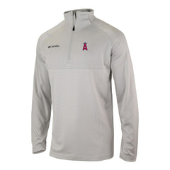 Gray Los Angeles Angels Columbia Omni-Wick Raglan Rockin' It Quarter-Zip Pullover