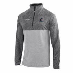 Gray Miami Marlins Columbia Omni-Wick Raglan Rockin' It Quarter-Zip Pullover