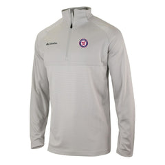 Gray Washington Nationals Columbia Omni-Wick Raglan Rockin' It Quarter-Zip Pullover