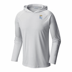 White Kansas City Royals Columbia Terminal Tackle Omni-Shade Raglan Pullover Hoodie