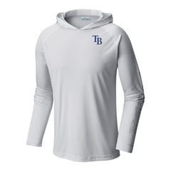 White Tampa Bay Rays Columbia Terminal Tackle Omni-Shade Pullover Hoodie