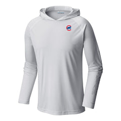 White Chicago Cubs Columbia Terminal Tackle Omni-Shade Pullover Hoodie