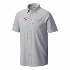 Gray Minnesota Twins Columbia Slack Tide Omni-Wick Button-Up Camp Shirt