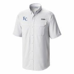 White Kansas City Royals Columbia Omni-Wick Low Drag Offshore Button-Up Shirt